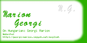 marion georgi business card